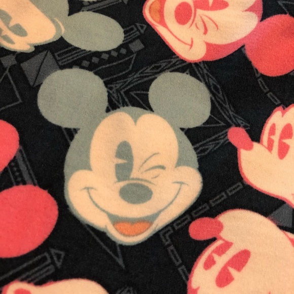 LuLaRoe Leggings Disney Mickey Blue Pink TC NWOT - Picture 3 of 6
